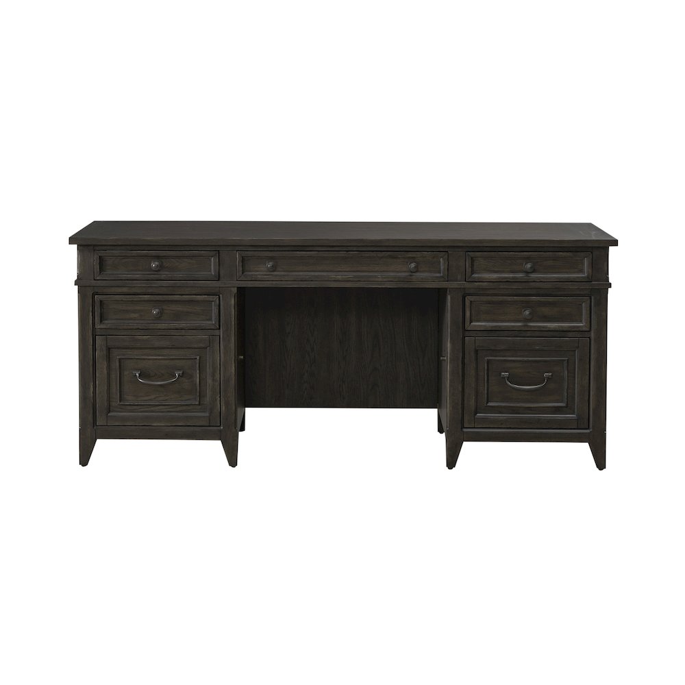 Executive Credenza in Rubberwood Solids w/ Split Heart White Oak Veneers. Picture 4