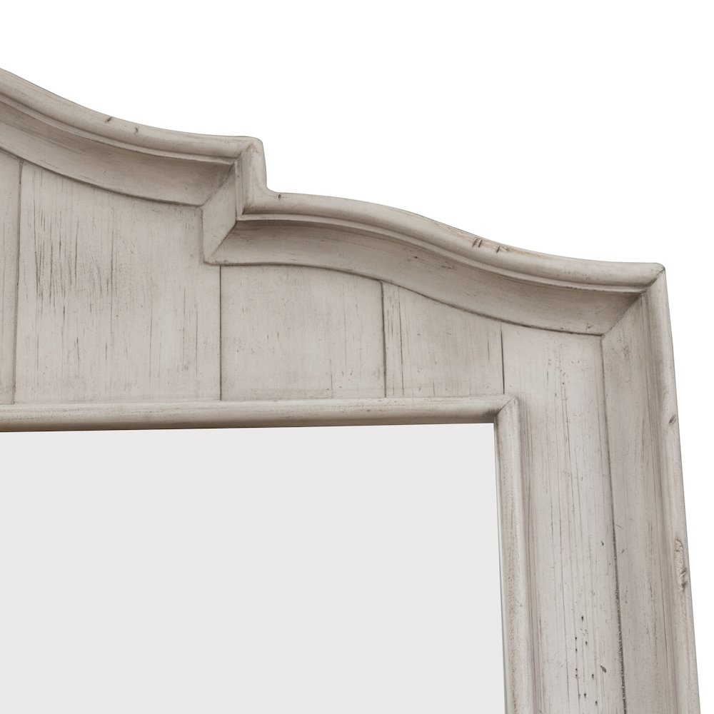 Queen Poster Bed, Dresser & Mirror in Pine Solids with Hickory and Pine Veneers. Picture 5