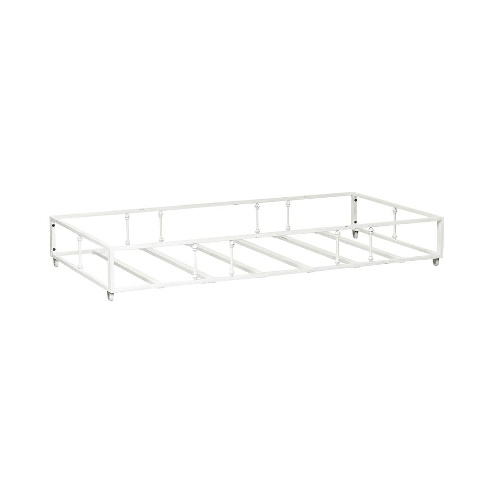 Vintage Series Twin Metal Trundle - Antique White in Distressed Metal. Picture 2