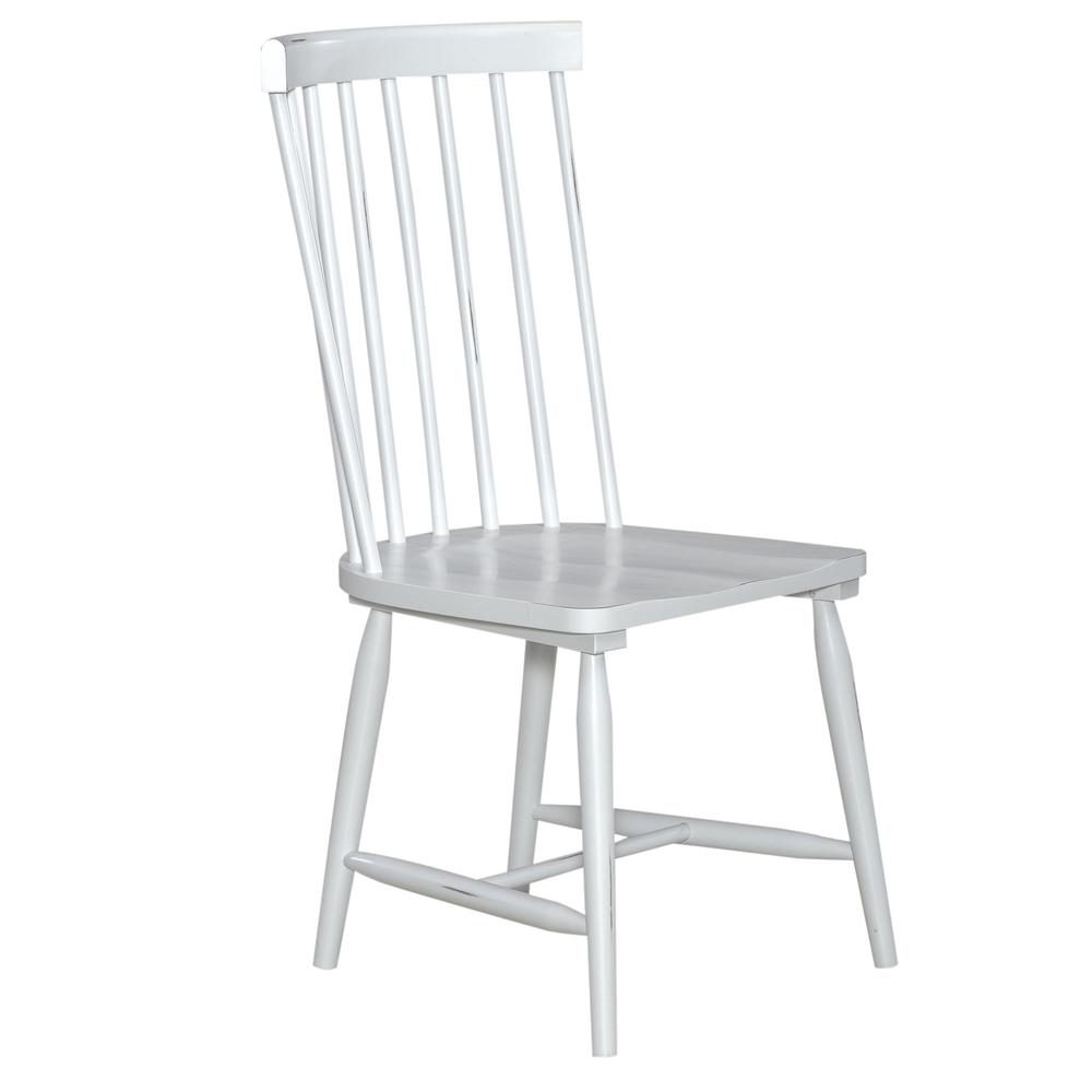 Spindle Back Side Chair - White (RTA). Picture 1