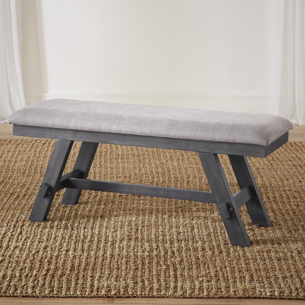 Lawson Bench (RTA) in Slate w/ Weathered Gray Top. Picture 2