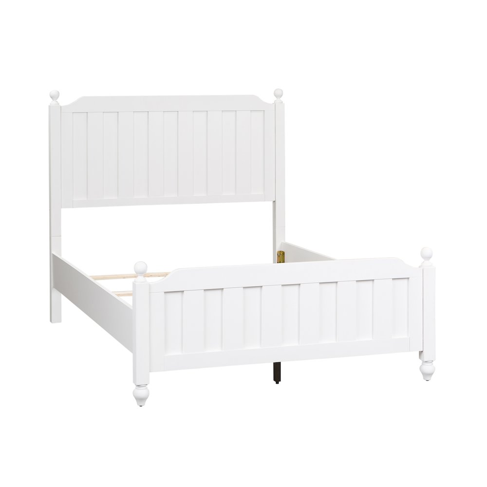 Full Panel Bed, Dresser & Mirror in Melamine & Rubberwood Solid Frame. Picture 2