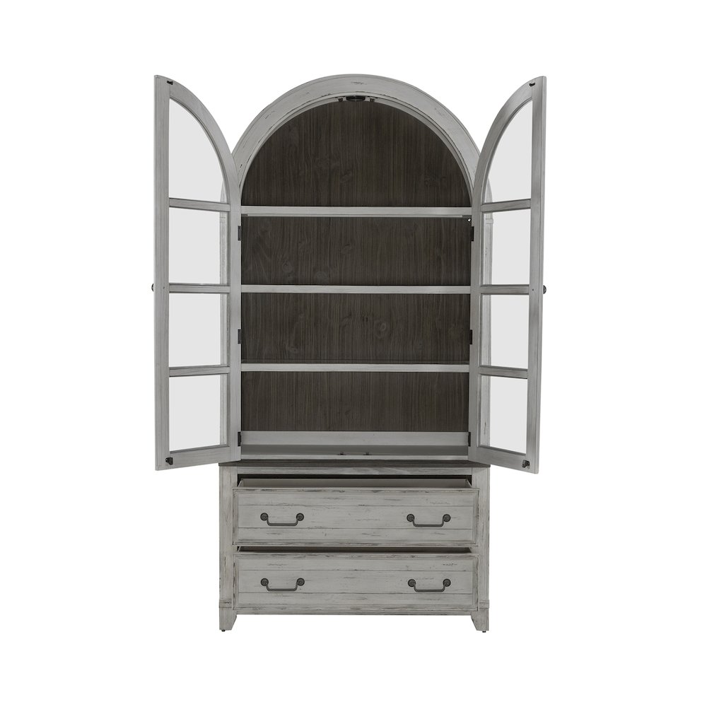 River Place Curio Cabinet in Pine Solids & Veneers. Picture 5