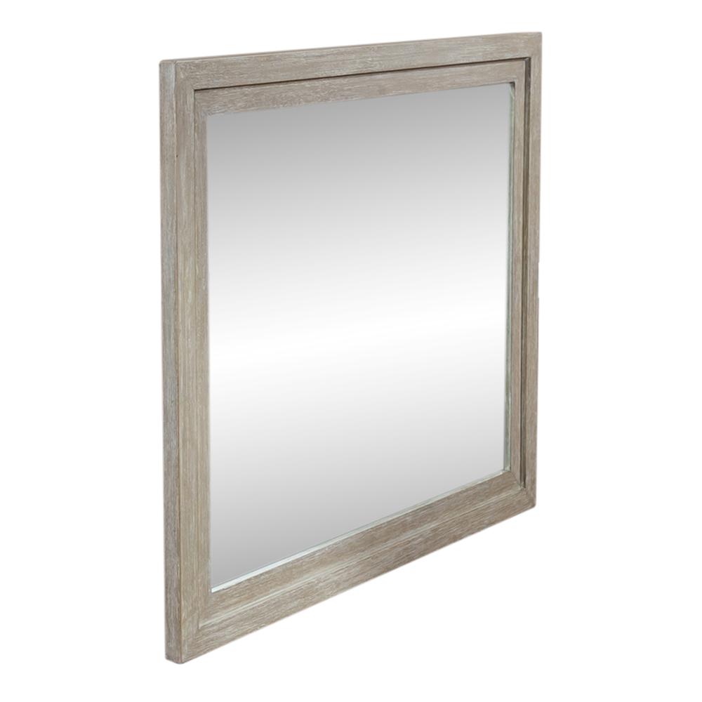 Belmar Landscape Mirror in Washed Taupe. Picture 1