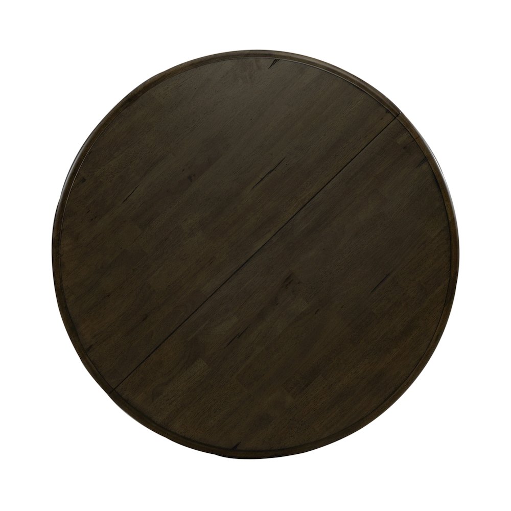 Pedestal Table Set- Black in Rubberwood Solids. Picture 6