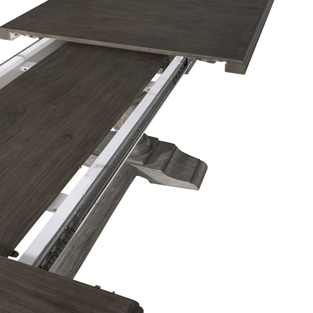 River Place Trestle Table Set in Pine Solids & Veneers. Picture 8
