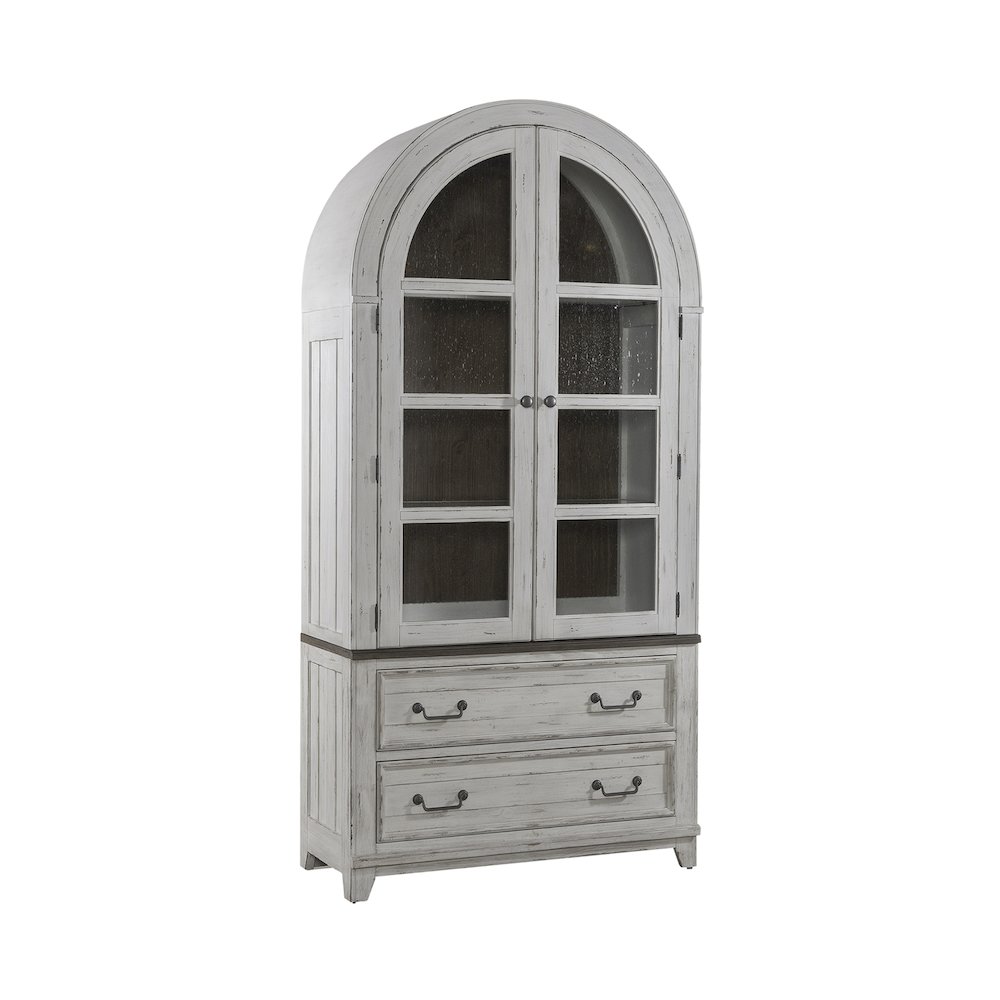 River Place Curio Cabinet in Pine Solids & Veneers. Picture 7
