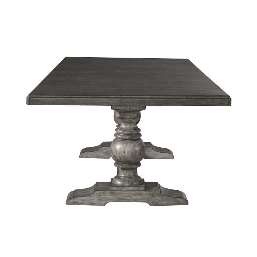 River Place Trestle Table Set in Pine Solids & Veneers. Picture 9