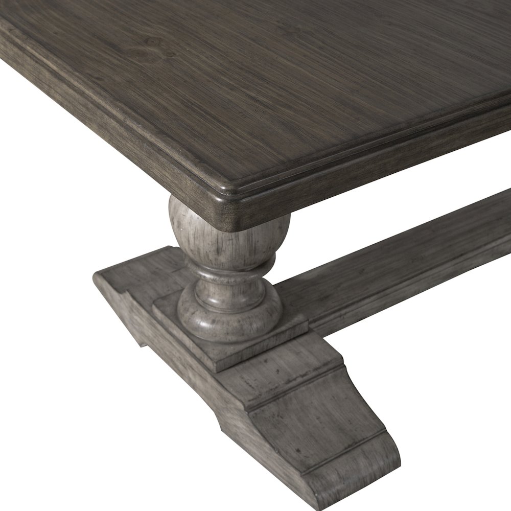 River Place Trestle Table Set in Pine Solids & Veneers. Picture 7