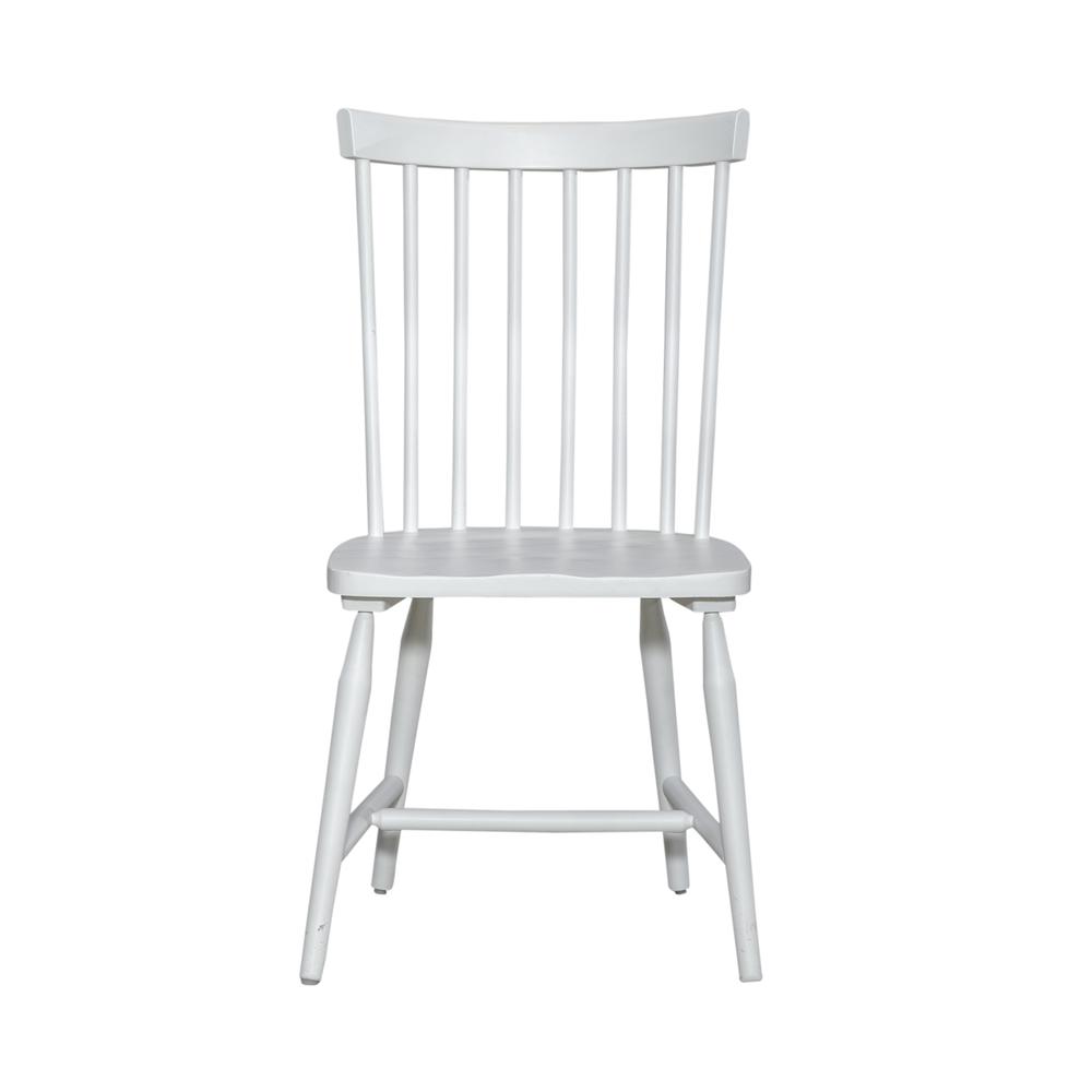 Spindle Back Side Chair In White Color. Picture 3