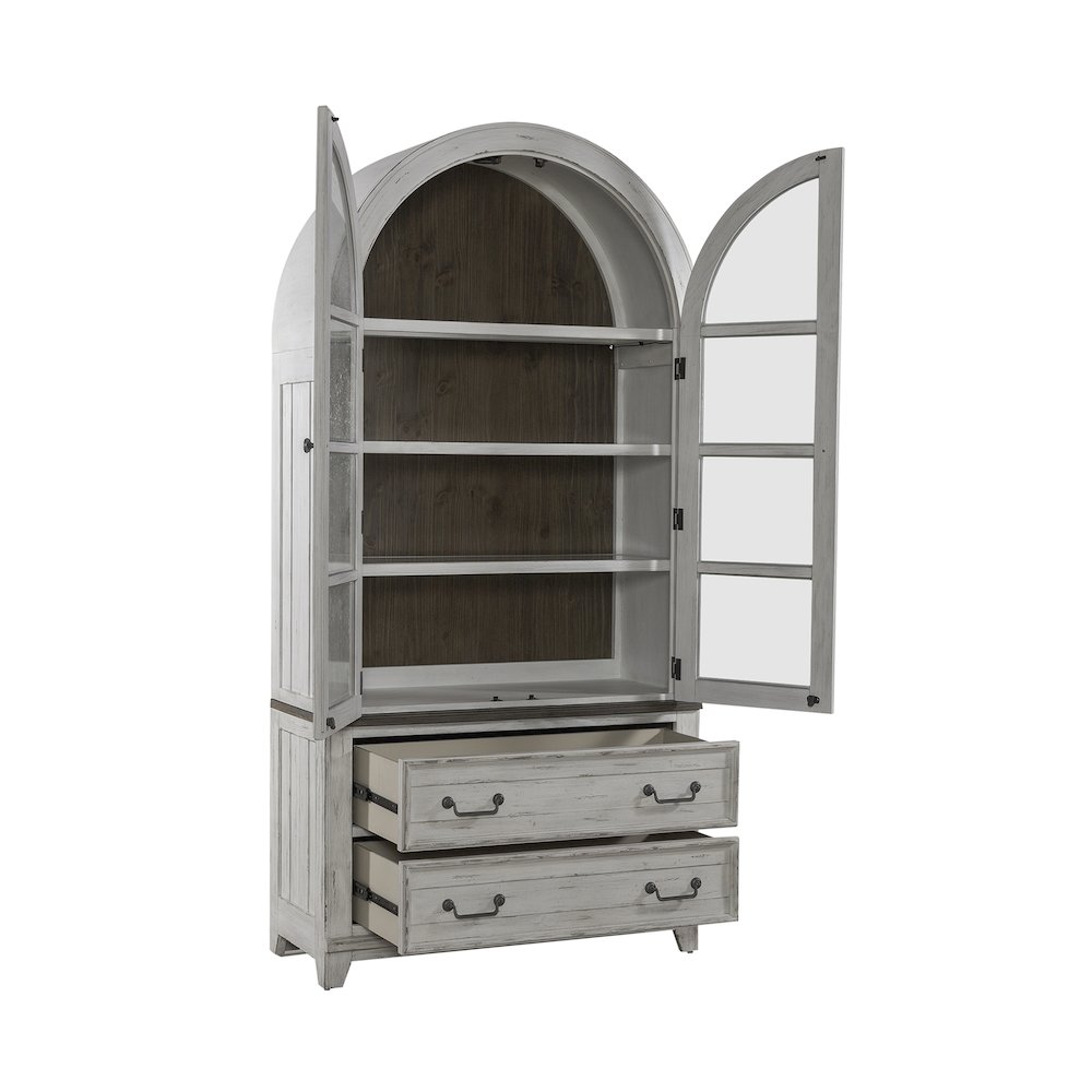 River Place Curio Cabinet in Pine Solids & Veneers. Picture 6