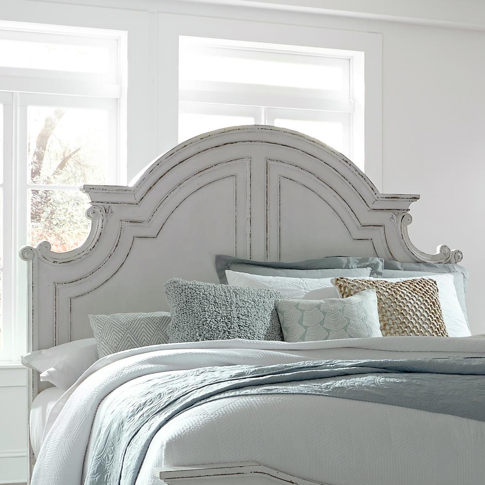 Magnolia Manor Queen Panel Headboard in Antique White. Picture 3