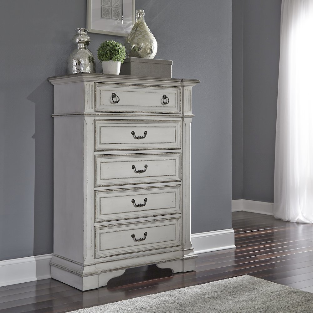 Abbey Park King California Sleigh Bed, Dresser & Mirror, Chest, Night Stand. Picture 3