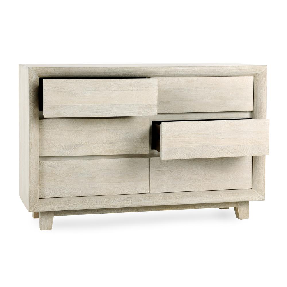 Reece Six-Drawer Mango Wood Dresser in Sand. Picture 4