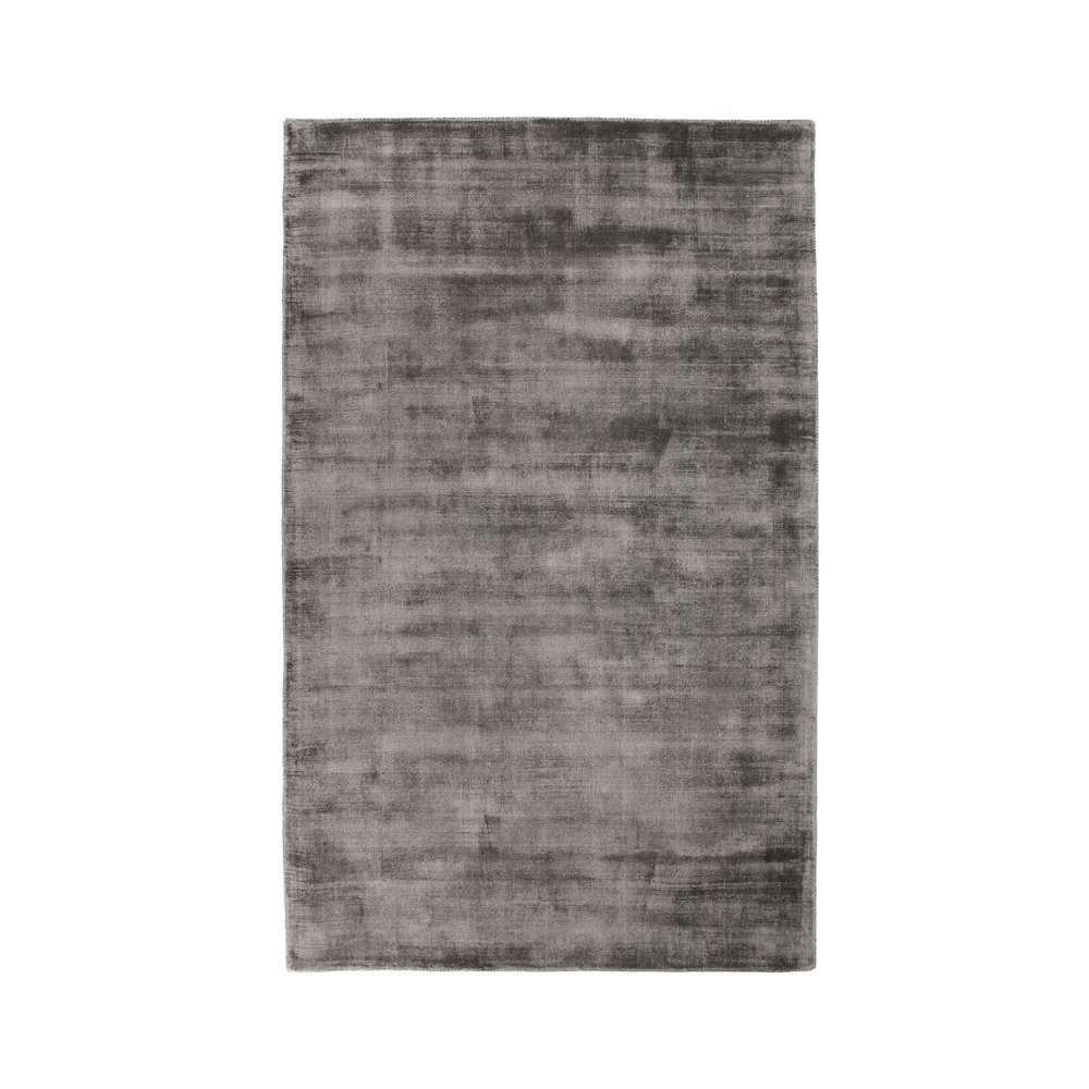 Cameron Hand-woven Distressed Viscose Area Rug  Charcoal 5X8. Picture 1