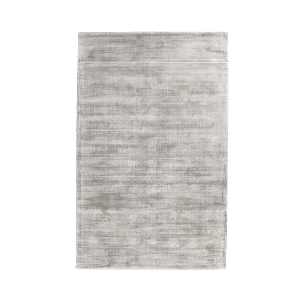 Cameron Hand-woven Distressed Viscose Area Rug  Dove Gray 5X8. Picture 1