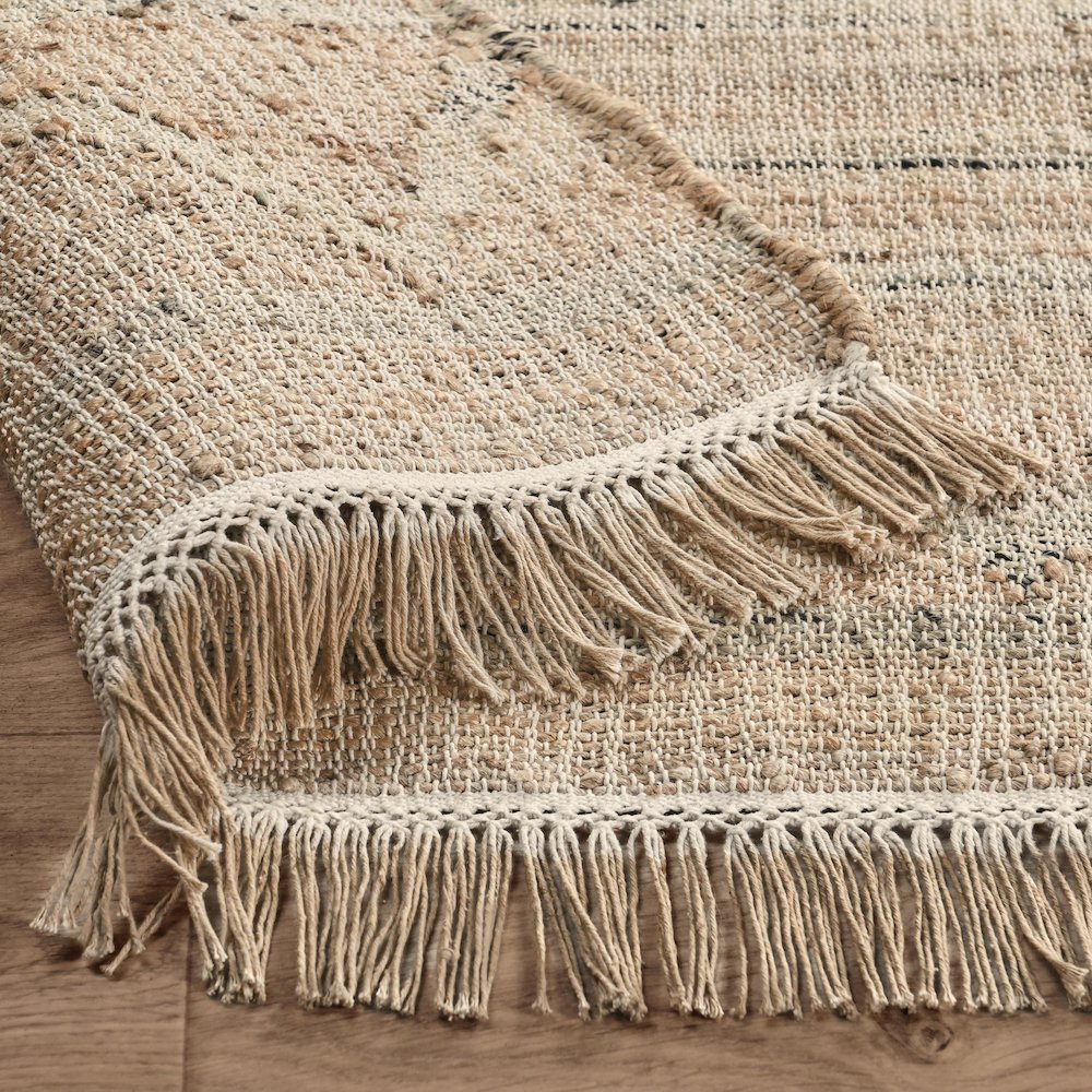Megan Natural Jute Handwoven Area Rug  Natural 2.6x8. Picture 5