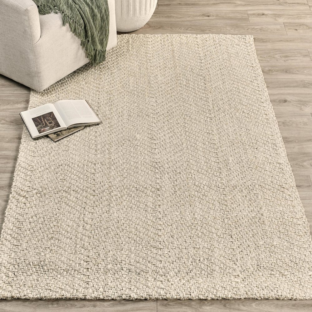 Chevron Handwoven Jute Area Rug by Kosas Home. Picture 5