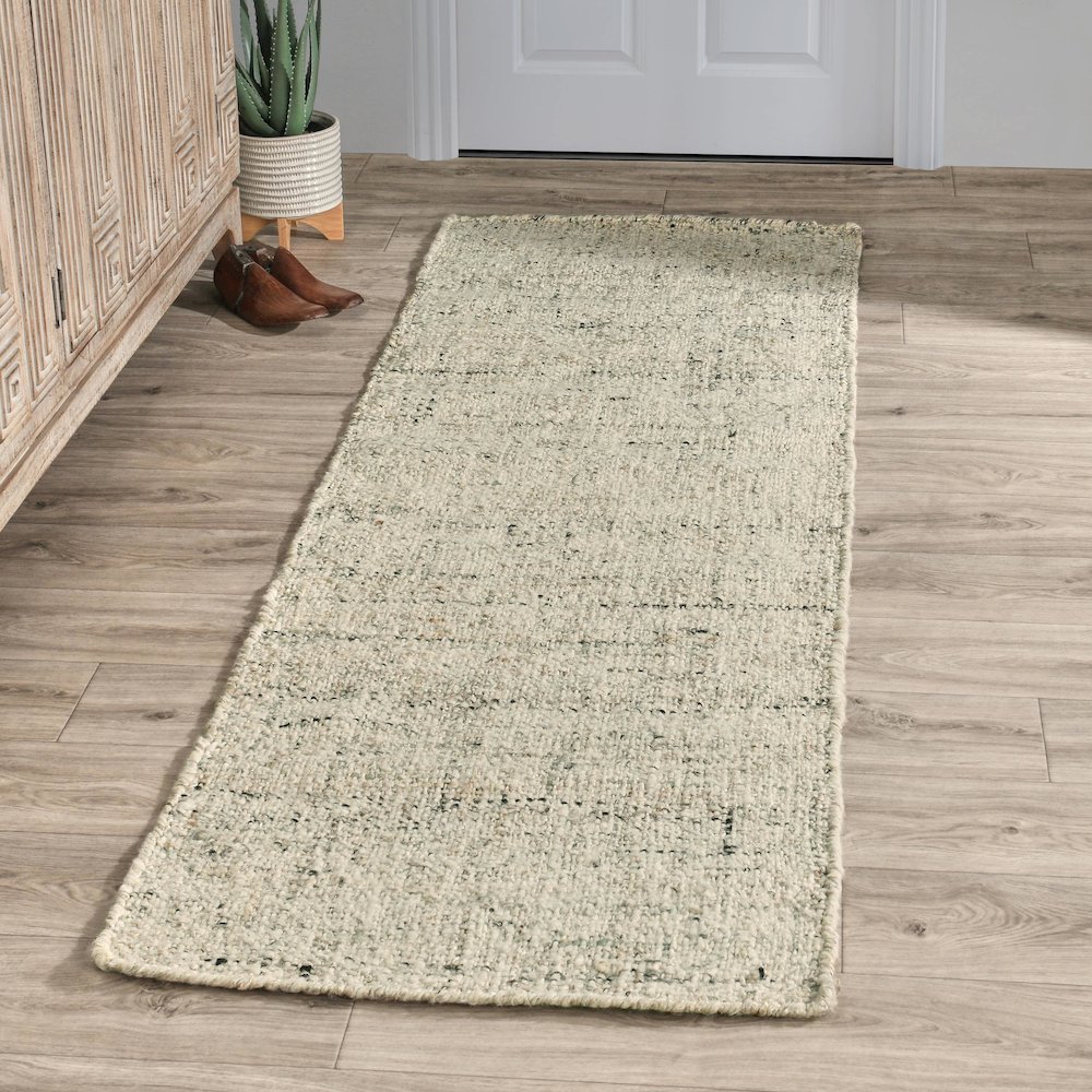 Oscoda 2.6'x8' Sustainable Handwoven Natural Accent Rug. Picture 7