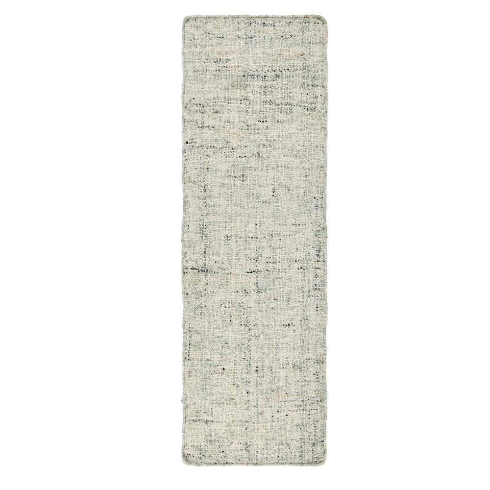 Oscoda 2.6'x8' Sustainable Handwoven Sage Green Accent Rug. Picture 1