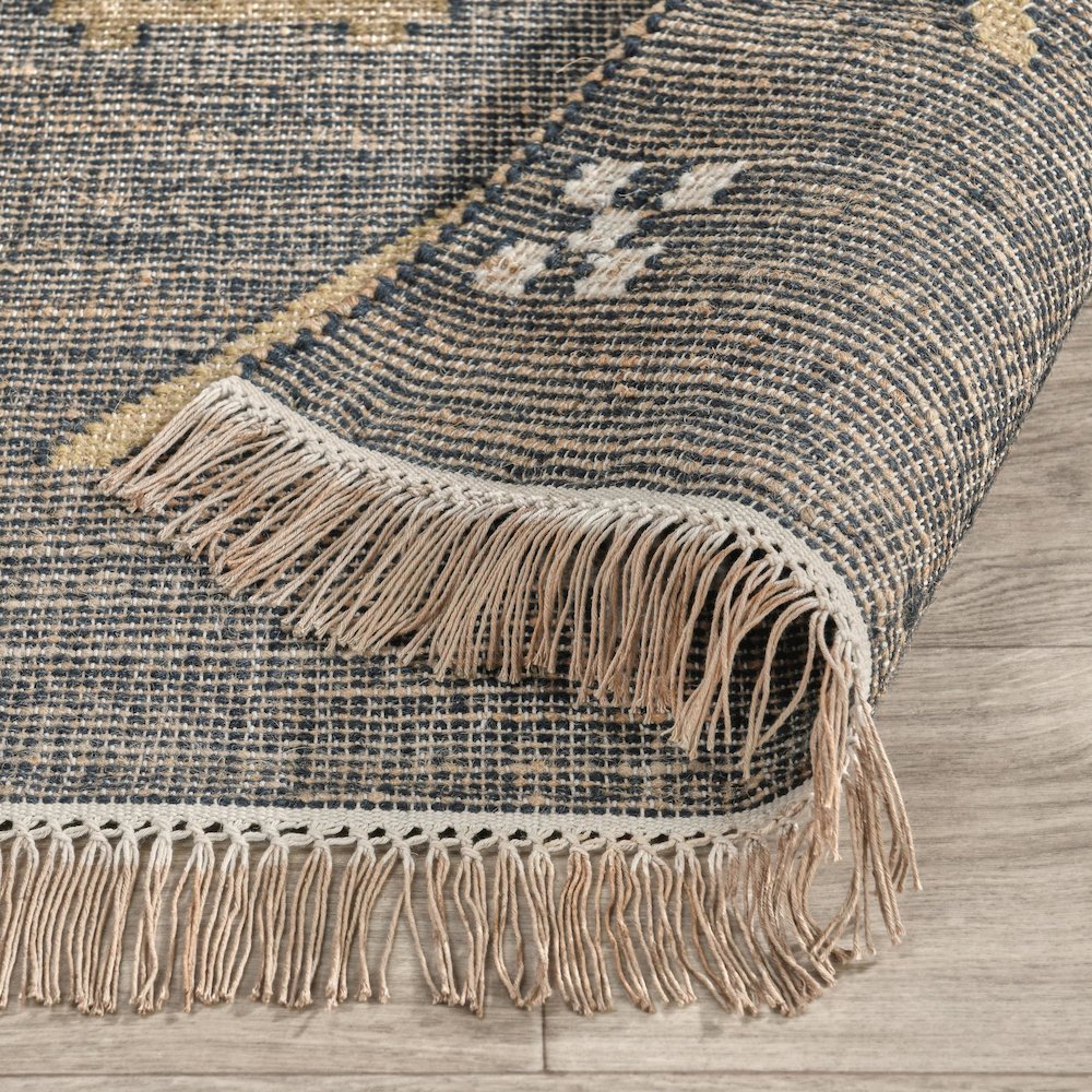 Belfast 2.6'x8' Wool Blend Handwoven Caviar Black Area Rug Runner. Picture 4
