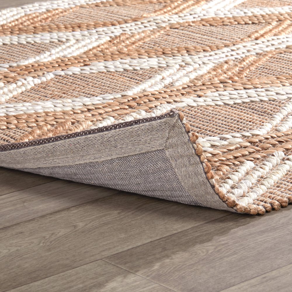Manitou 2.6'x8' Natural  Jute Blend Ivory Hand Woven Accent Rug. Picture 4