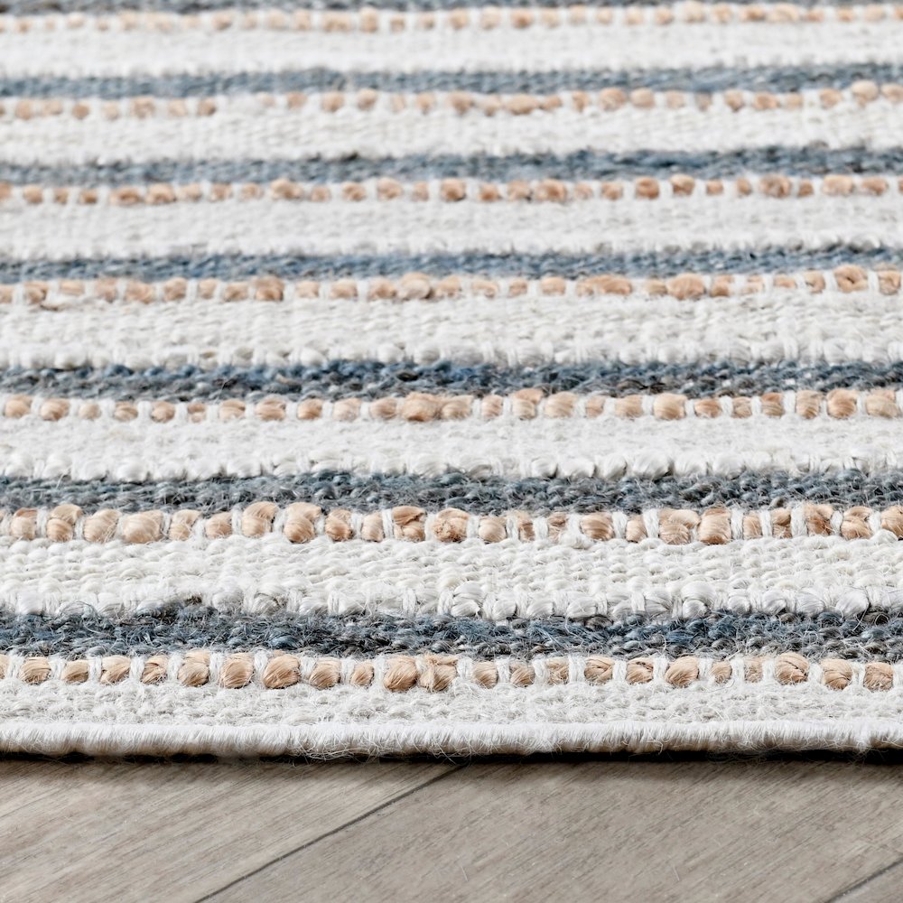 Del Mar 2.6'x8' Jute Blend Fabric Handwoven Sustainable Ivory Accent Rug Runner. Picture 1