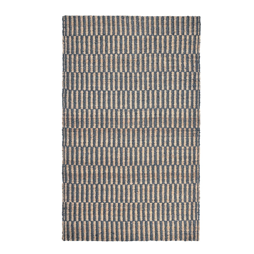 Monterey 8'x10' Jute Handwoven Sustainable Blue Accent Area Rug. Picture 1
