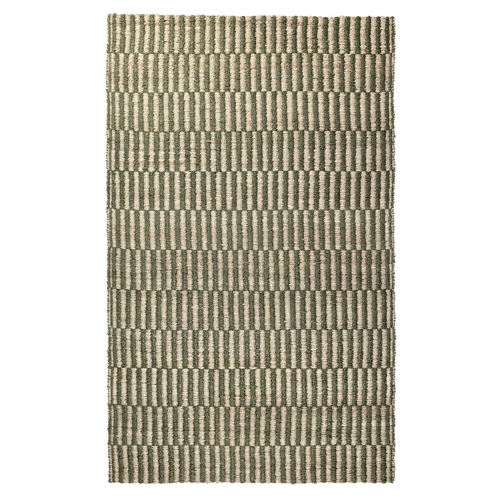 Monterey 5'x8' Jute Handwoven Sustainable Green Accent Area Rug. Picture 1