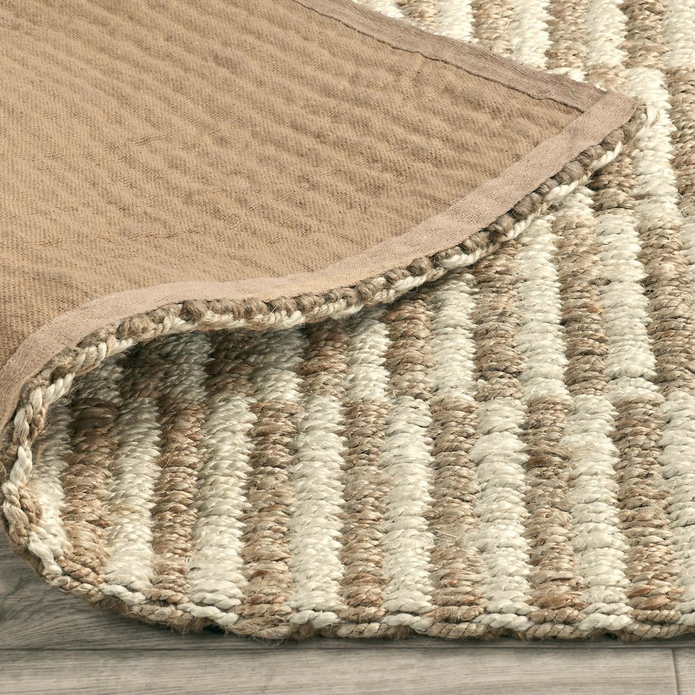 Monterey 8'x10' Jute Handwoven Sustainable Ivory Accent Area Rug. Picture 4