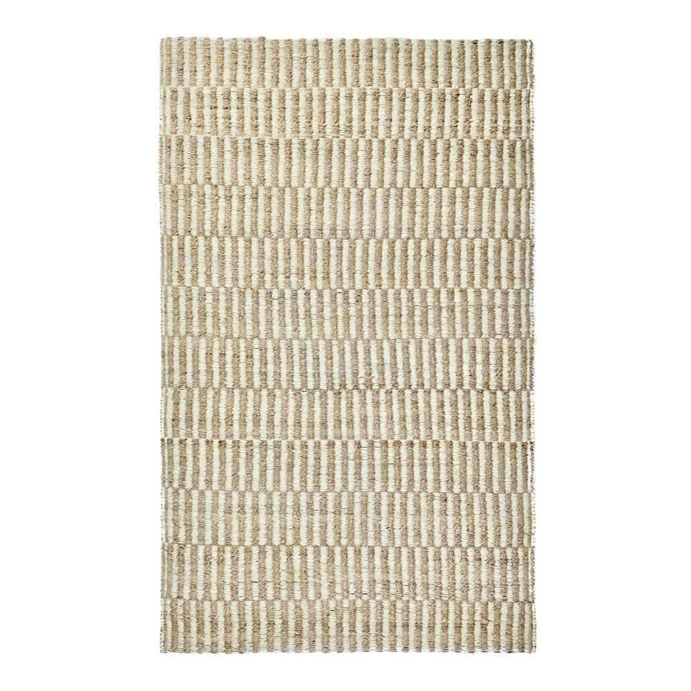 Monterey 5'x8' Jute Handwoven Sustainable Ivory Accent Area Rug. Picture 1