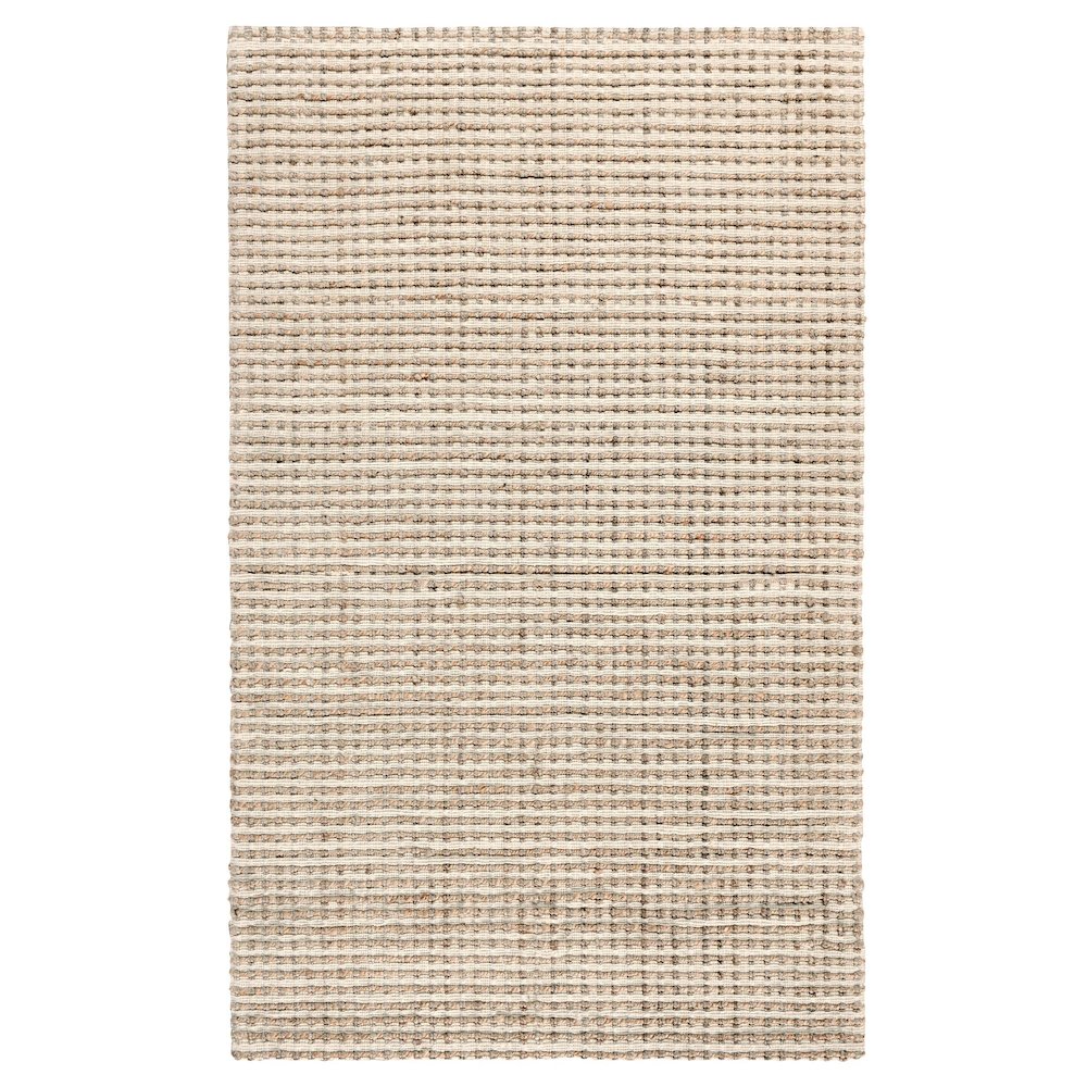 Huntington 5'x8' Handwoven Jute Sustainable Ivory Accent Area Rug. Picture 1