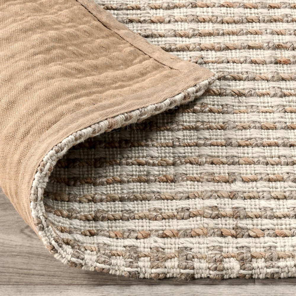 Huntington 5'x8' Handwoven Jute Sustainable Ivory Accent Area Rug. Picture 4