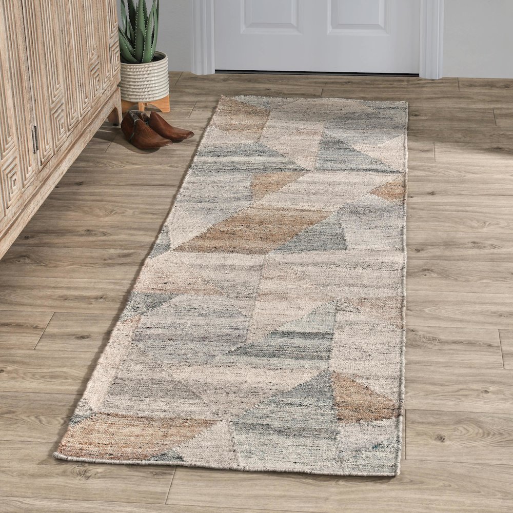 Tawas Indoor Outdoor Handwoven Multicolor Area Rug by Kosas Home. Picture 4