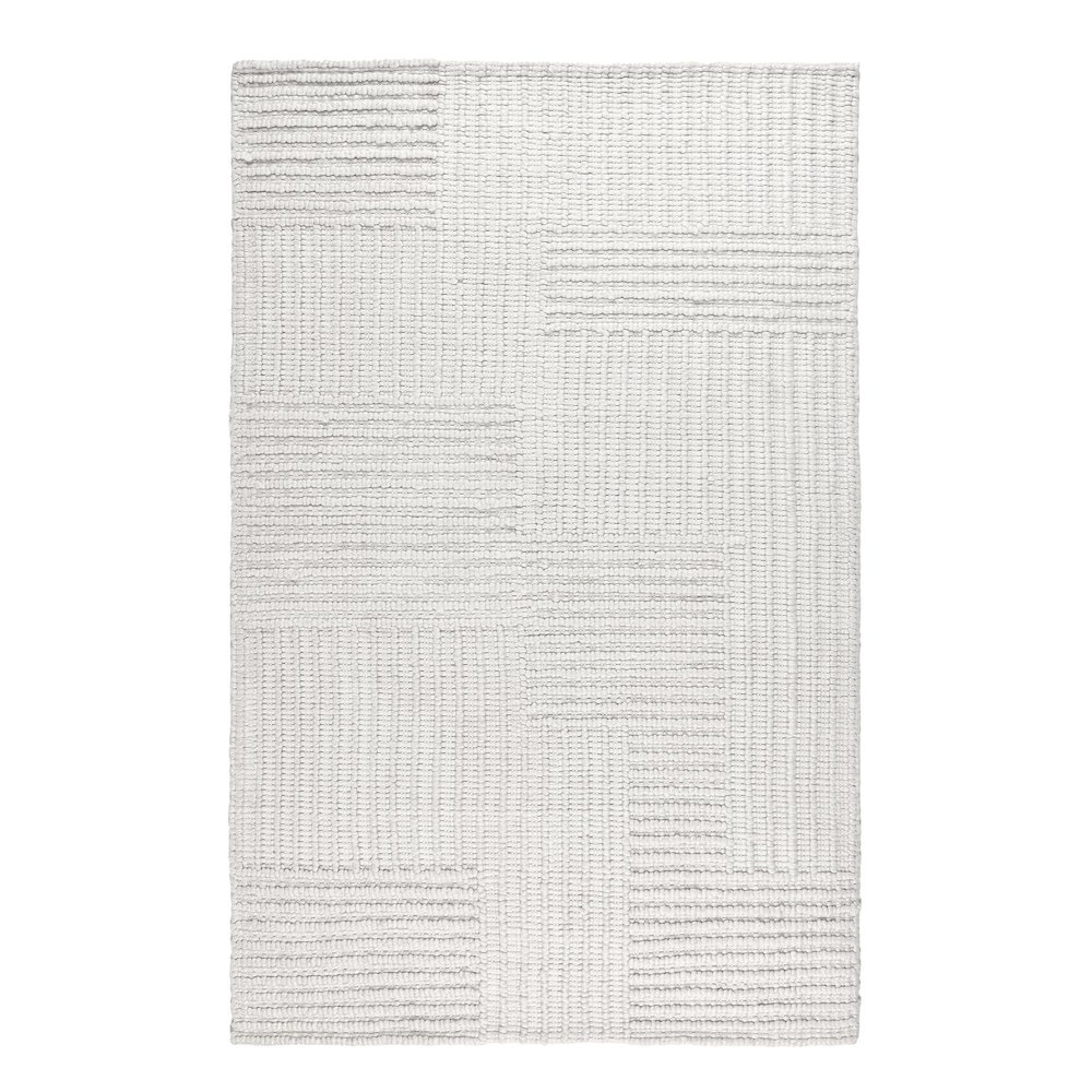 Clayton 9'x12' Recycled Fabric Handwoven Sustainable Ivory Accent Area Rug. Picture 1