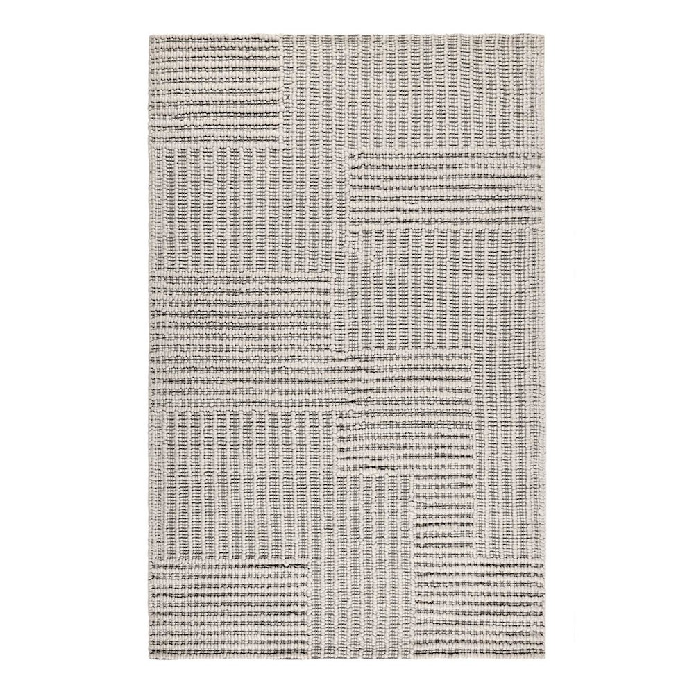 Clayton 9'x12' Recycled Fabric Handwoven Sustainable Gray Accent Area Rug. Picture 1