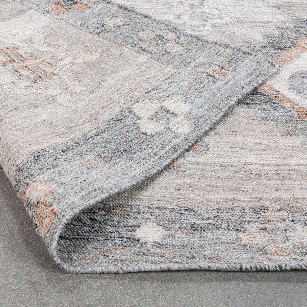 Lukens 8x10 Handwoven Multi-Color Fabric Performance Area Accent Rug. Picture 1