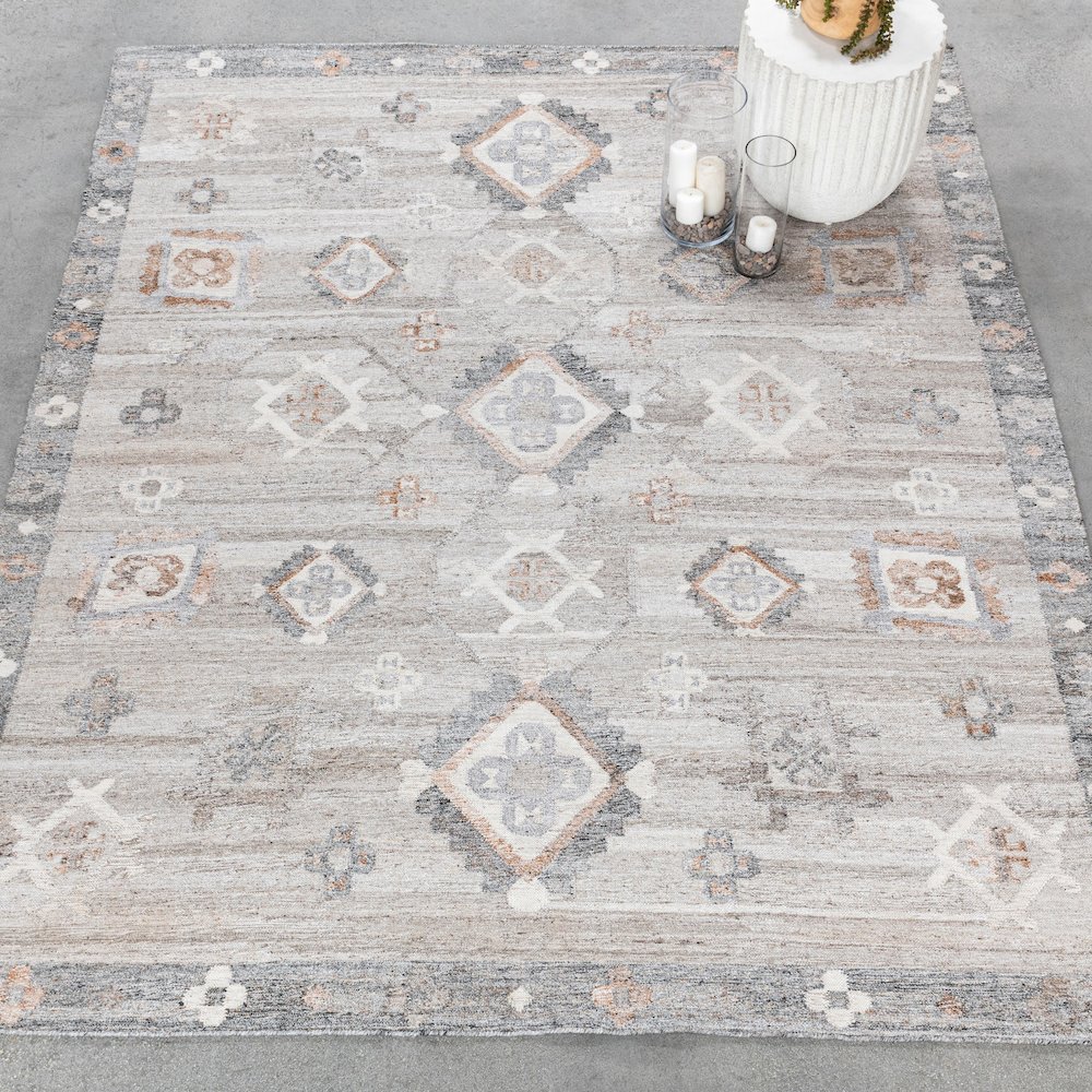 Lukens 9x12 Handwoven Multi-Color Fabric Performance Area Accent Rug. Picture 2