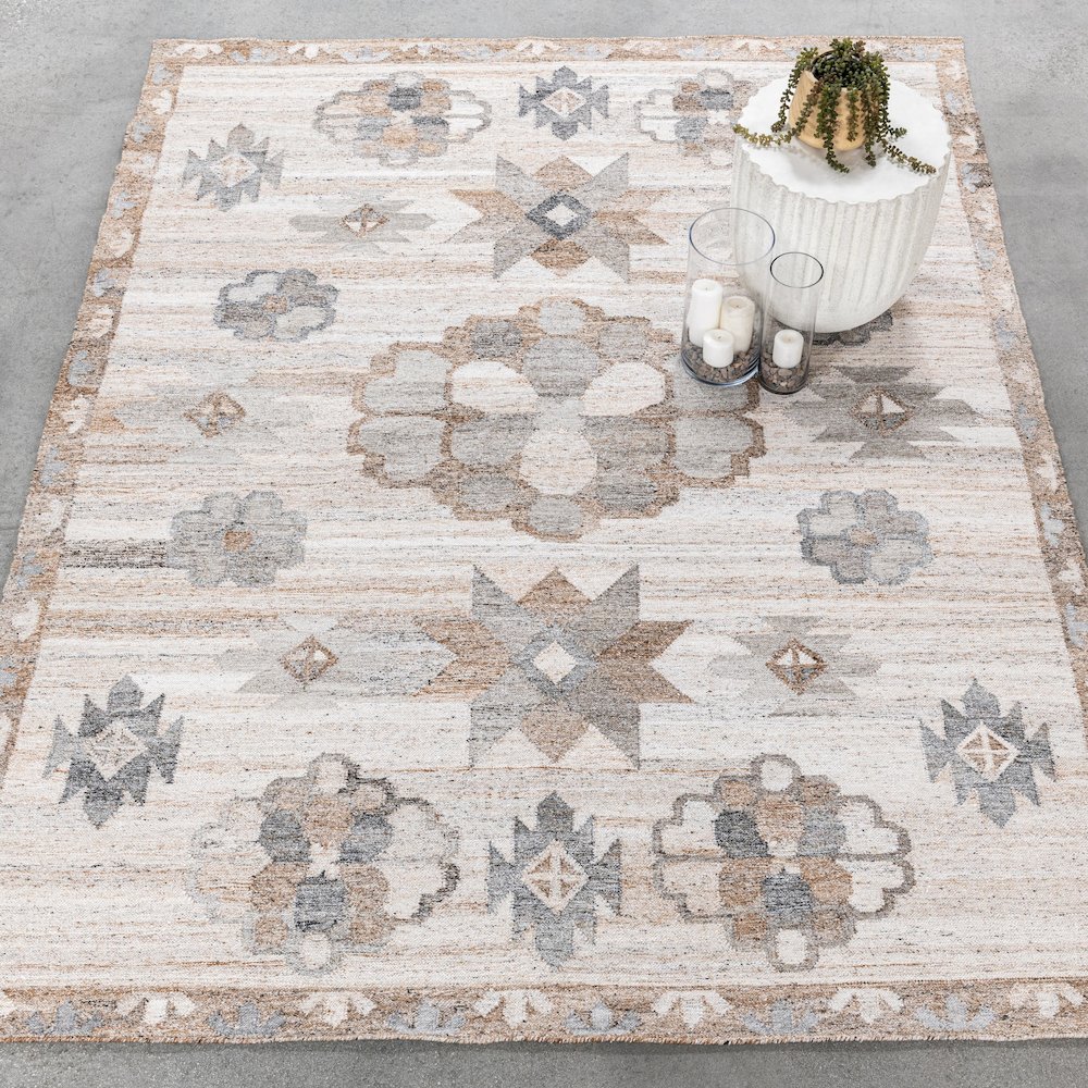 Ardeth Handwoven Multi-Color Fabric Performance Area Accent Rug. Picture 2