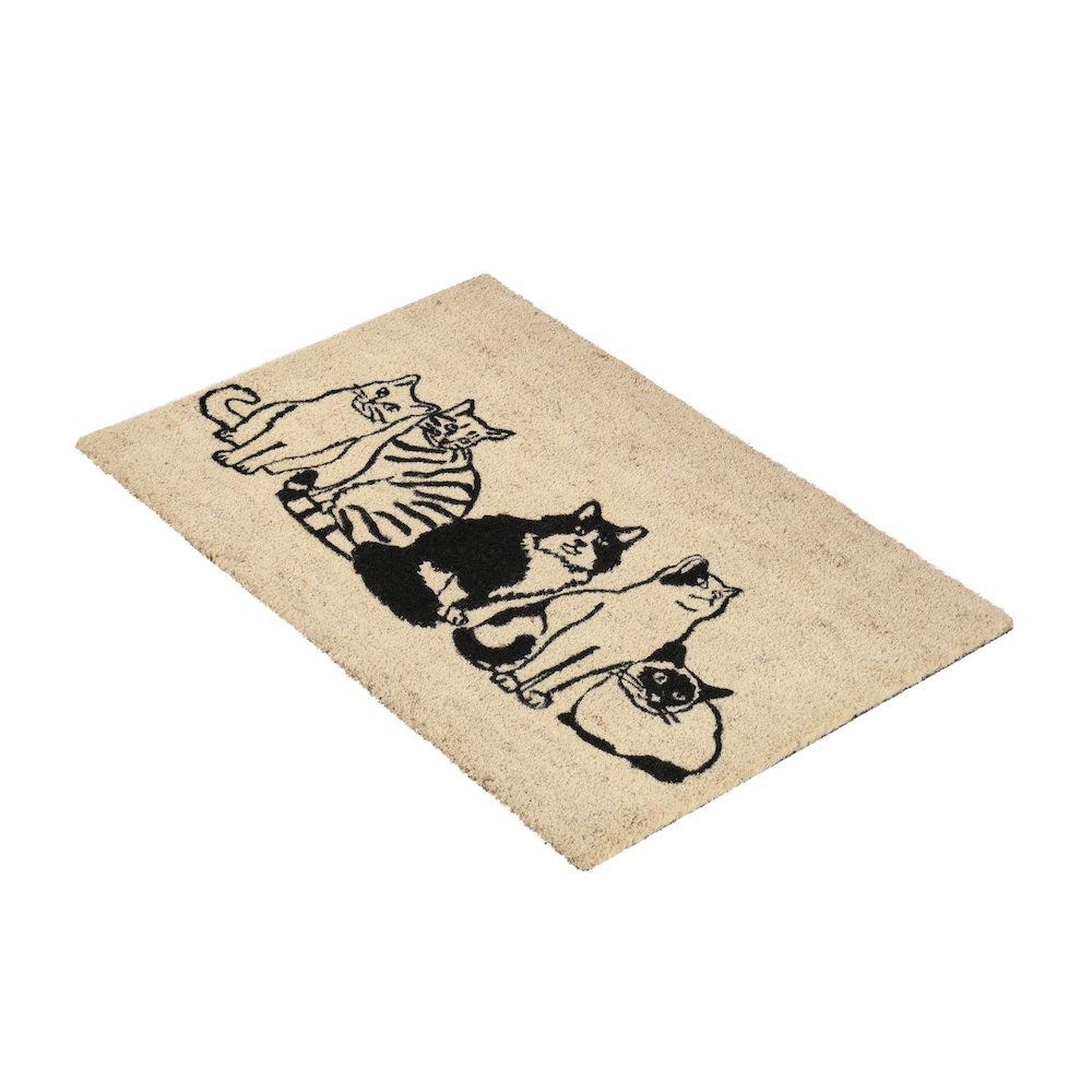 Good Dog 24"x36" Doormat Choir Front and PVC Backing Black and Sand. Picture 2