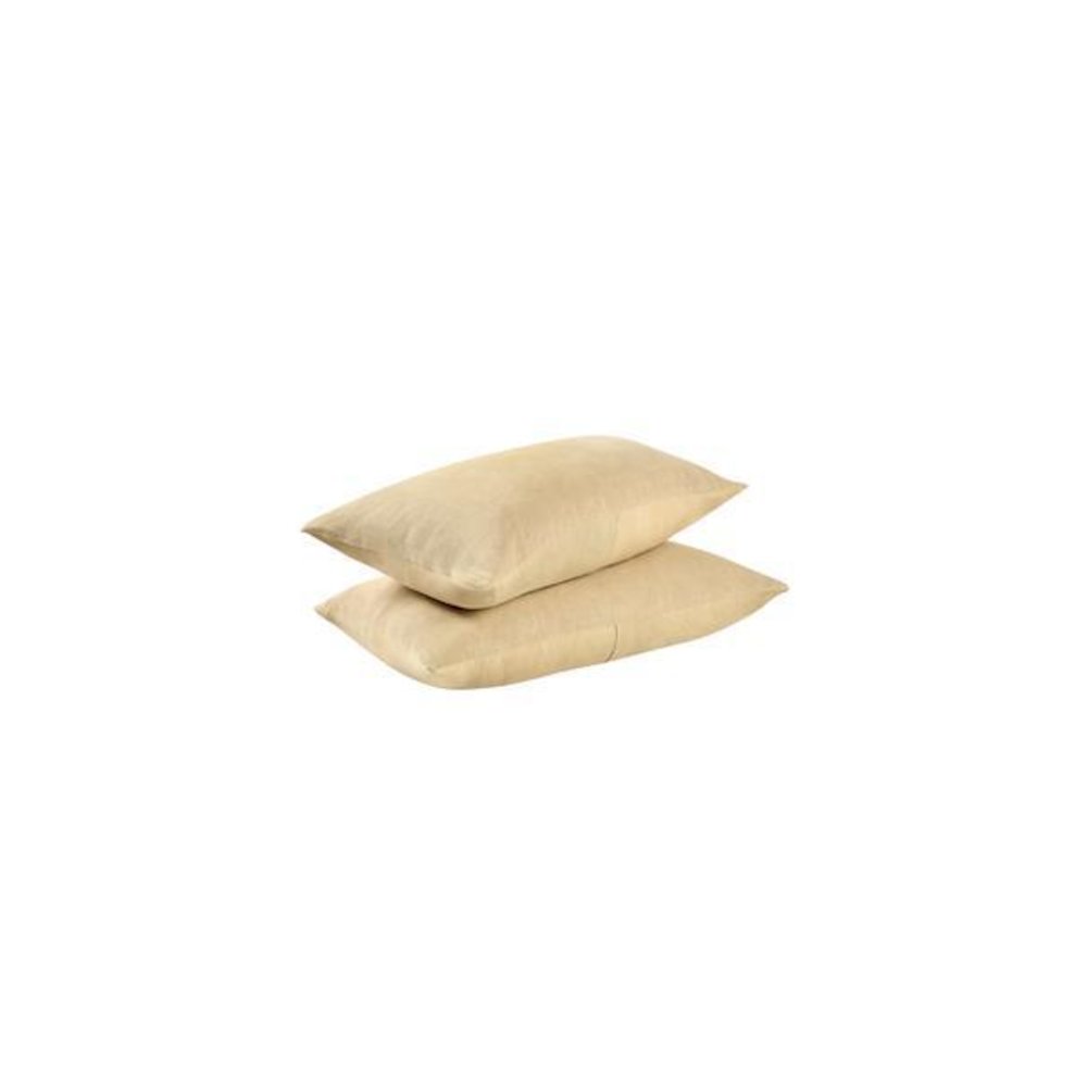 Paloma Hemp Fabric Ochre Amber King Sham. Picture 4