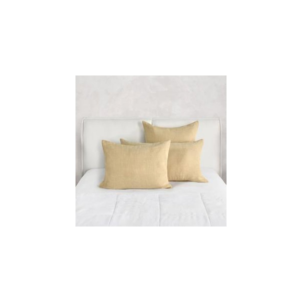 Paloma Hemp Fabric Ochre Amber King Sham. Picture 5