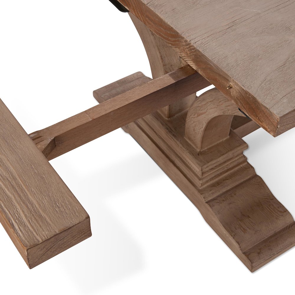 Alexander 110" Extendable Reclaimed Pine Dining Table. Picture 3