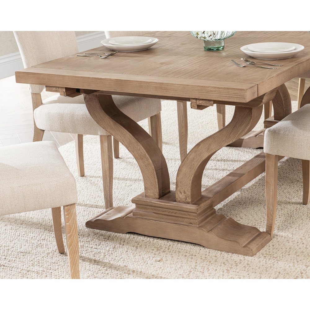 Alexander 110" Extendable Reclaimed Pine Dining Table. Picture 7