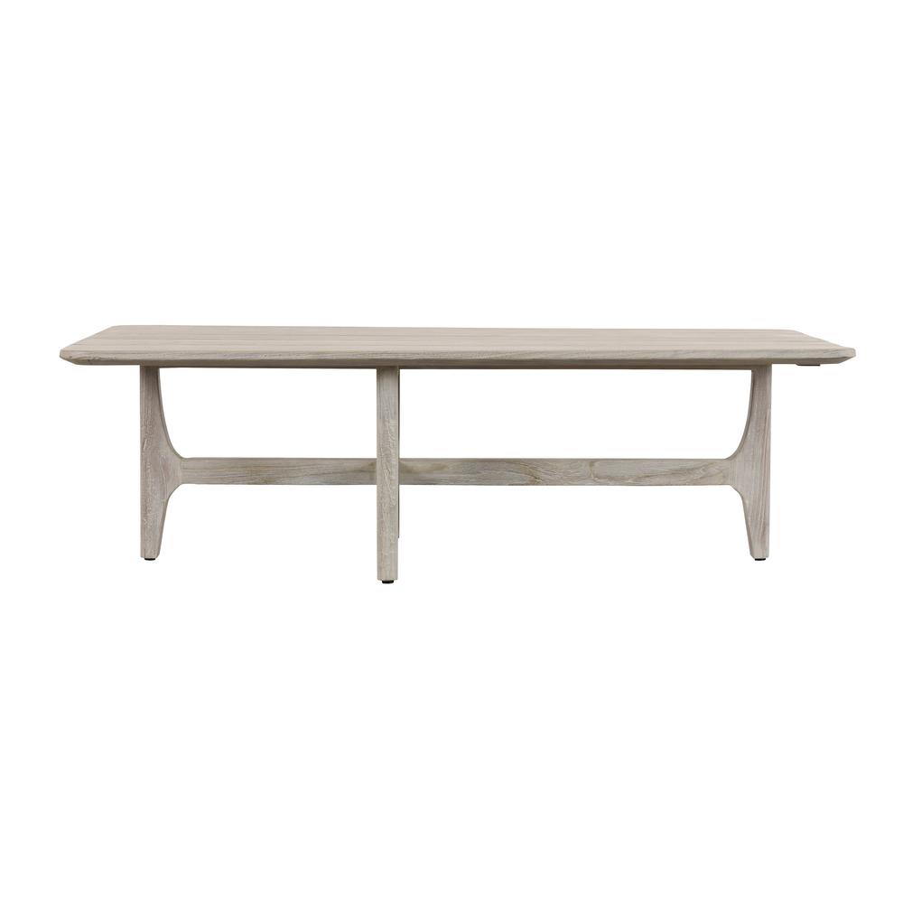 Dawn 55" Outdoor Coffee Table Gray. Picture 1