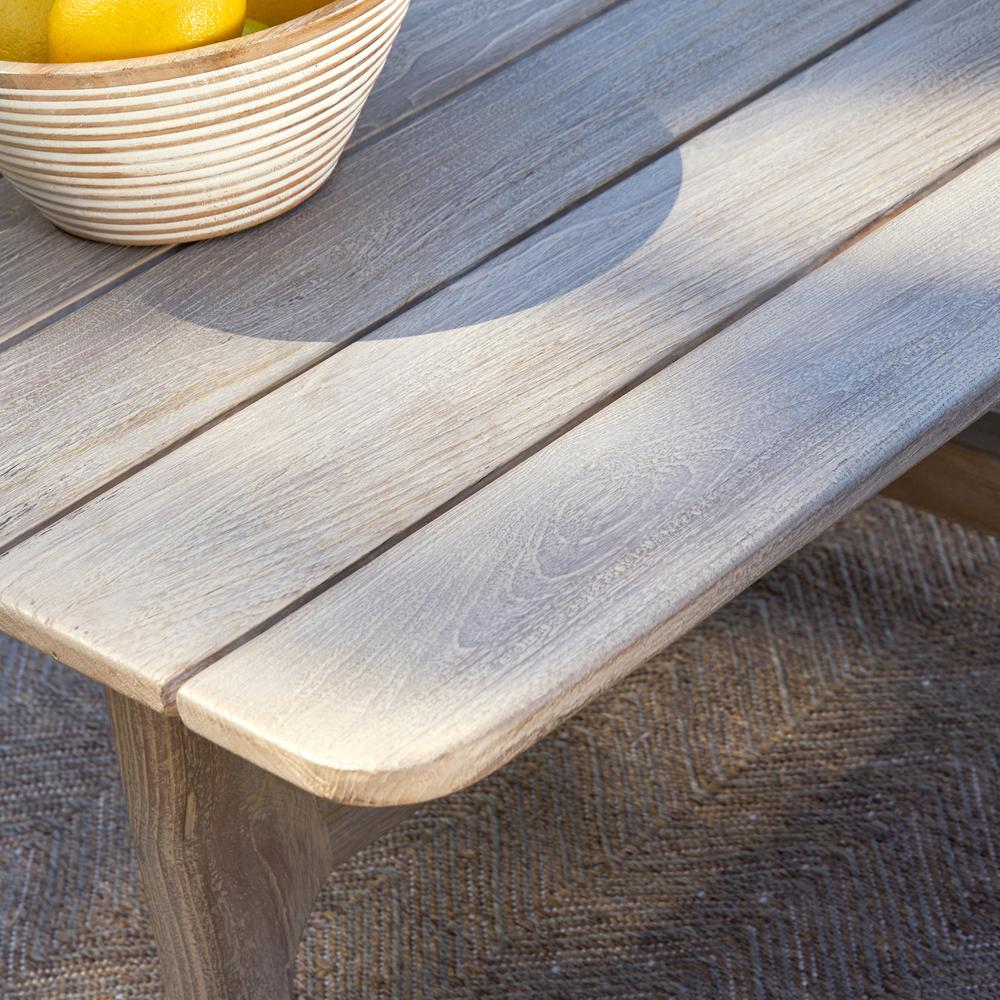 Dawn 55" Outdoor Coffee Table Gray. Picture 6