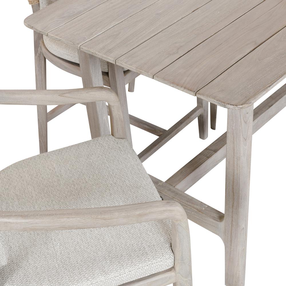 Dawn 67" Outdoor Counter Table Gray. Picture 8