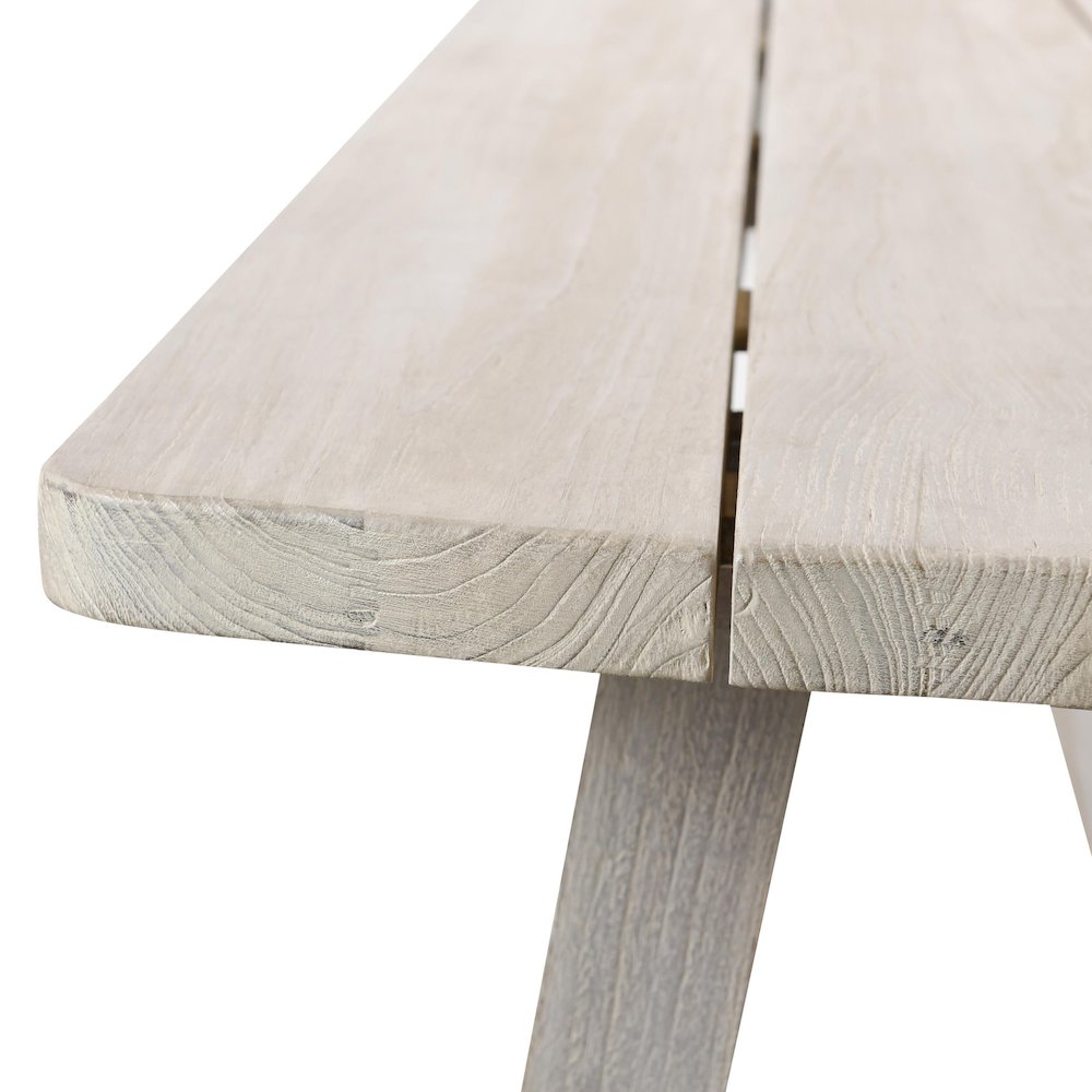Agnes Outdoor Teak Wood Dining Table. Picture 4