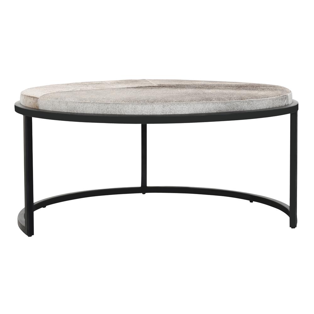Hayword Hide Set of 2 Nesting Coffee Tables in Sparrow Gray. Picture 3