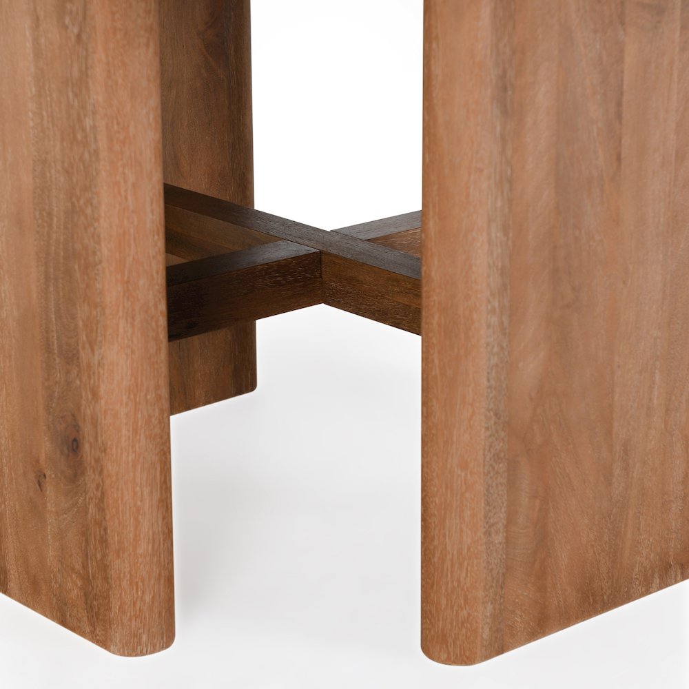 Selena 60" Round Mango Wood Dining Table in Umber. Picture 6